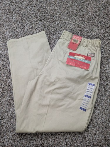 Vintage Bugle Boy Khakis Comfort Fit Side Cinch Neu mit Etikett 36 x 30 Herren Hose 1990er Y2K - Bild 1 von 8