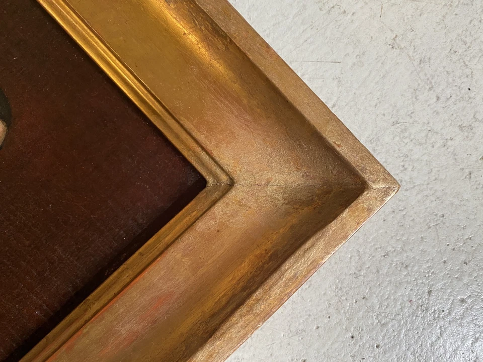 ANTICO DIPINTO OLIO TAVOLA RITRATTO MASCHILE NOBILUOMO G.B. Ceretti INTRA '800 - Immagine 4 di 4