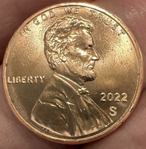 2022 S Lincoln Shield “Not Proof S Penny 1c” New P Penny With “S” Counter-Stamp