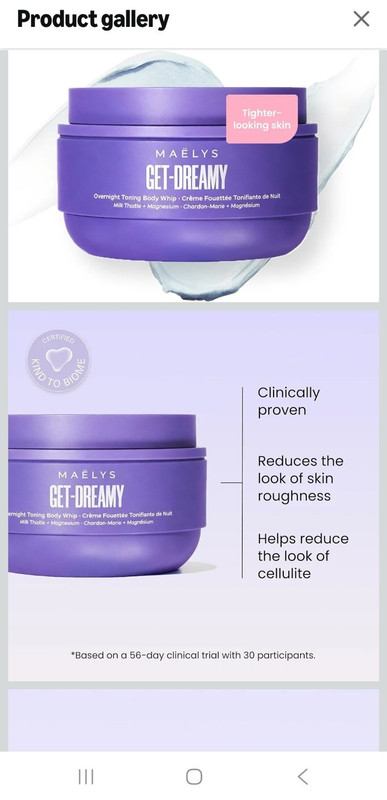 MAËLYS GET-DREAMY Overnight Toning Body Whip Night Treatment 3.8 Ounces 2pk