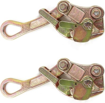 2 Pack 2 T Cable Grip Wire Grip Steel Rope Jaw Puller forWire Rope Pulling4408Lb