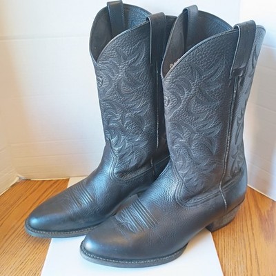 Ariat Heritage Black Leather Cowboy Western Boots Size 13EE Ariat Heritage Western R Toe Boot – Rustic Soul main image 4