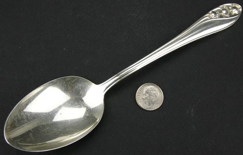 1 Sterling Silver 7" Table or Place Spoon Gorham LILY OF THE VALLEY