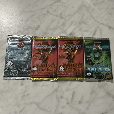 Lot Of 4:Babylon 5 CCG Sealed 4 Packs