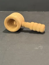 Nut Cracker Light Brown Wooden Manual Screw Type 1960s