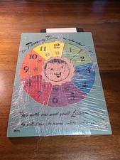 VTG SIFO TOYS WOODEN PUZZLE TIMMY TIME COLOR WHEEL CLOCK NO HANDS 