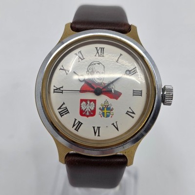 Soviet Vintage Vostok 2409 Pope John Paul 2 Jan Pawe II Manual Wind