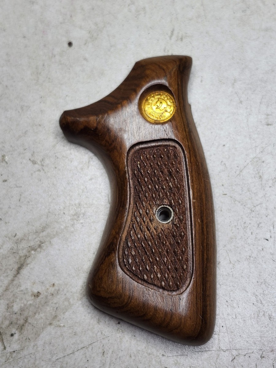 OEM TAURUS Checkered WOOD Grips Small Frame Revolver 85 605 856
