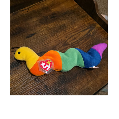 Ty Beanie Baby Inch the Worm Plush Retired 1995, Original with Tag