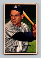 1952 Bowman #1 Yogi Berra LOW GRADE (MK Reverse) Vintage HOF Baseball Card