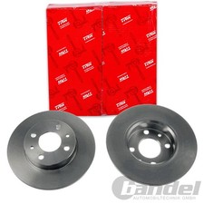 2X TRW BREMSSCHEIBEN 240,5mm VOLL HINTEN VORNE PASSEND FÜR ABARTH 500 500C ALFA
