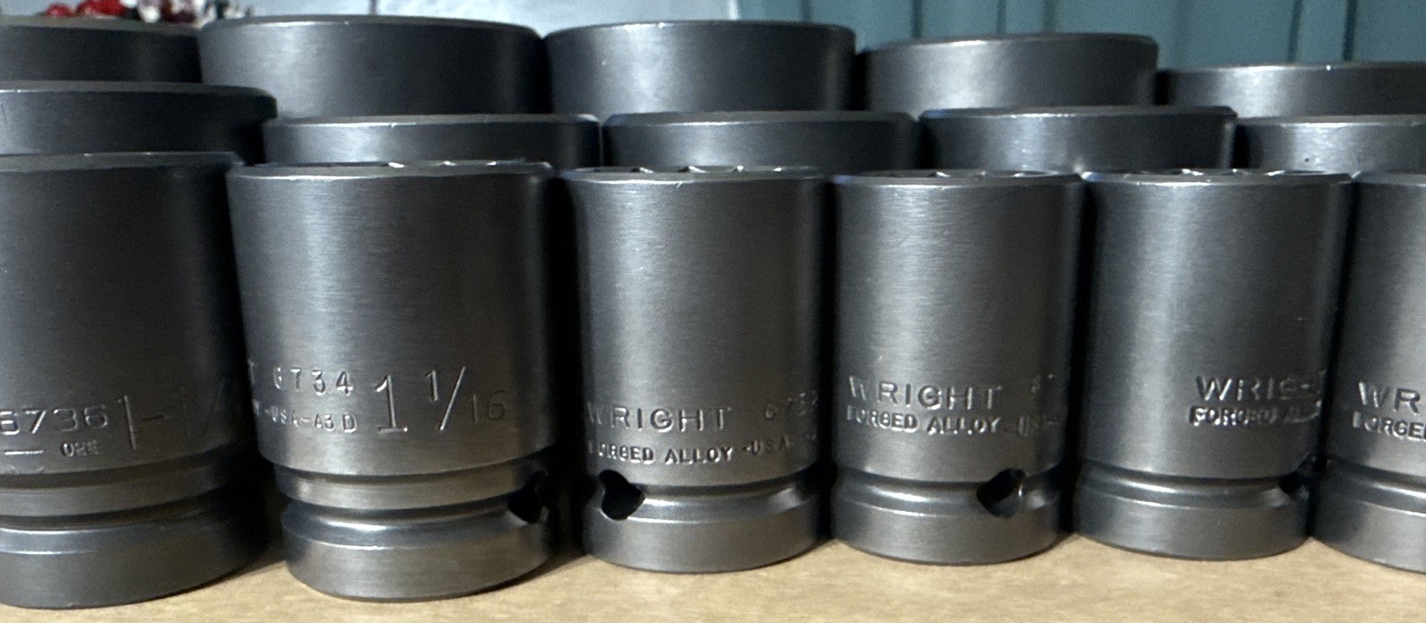 NOS WRIGHT TOOL 23pc SAE IMPACT SOCKET SET 3/4” Dr 12pt STD 3/4” - 2-3/16” USA