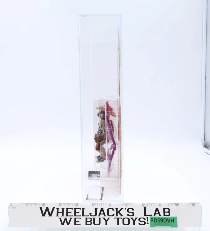 Crazy Cowboy Don AFA GRADED 75+ 75/80/85 TMNT 1991 Playmates NEW SEALED - Image 4 of 4