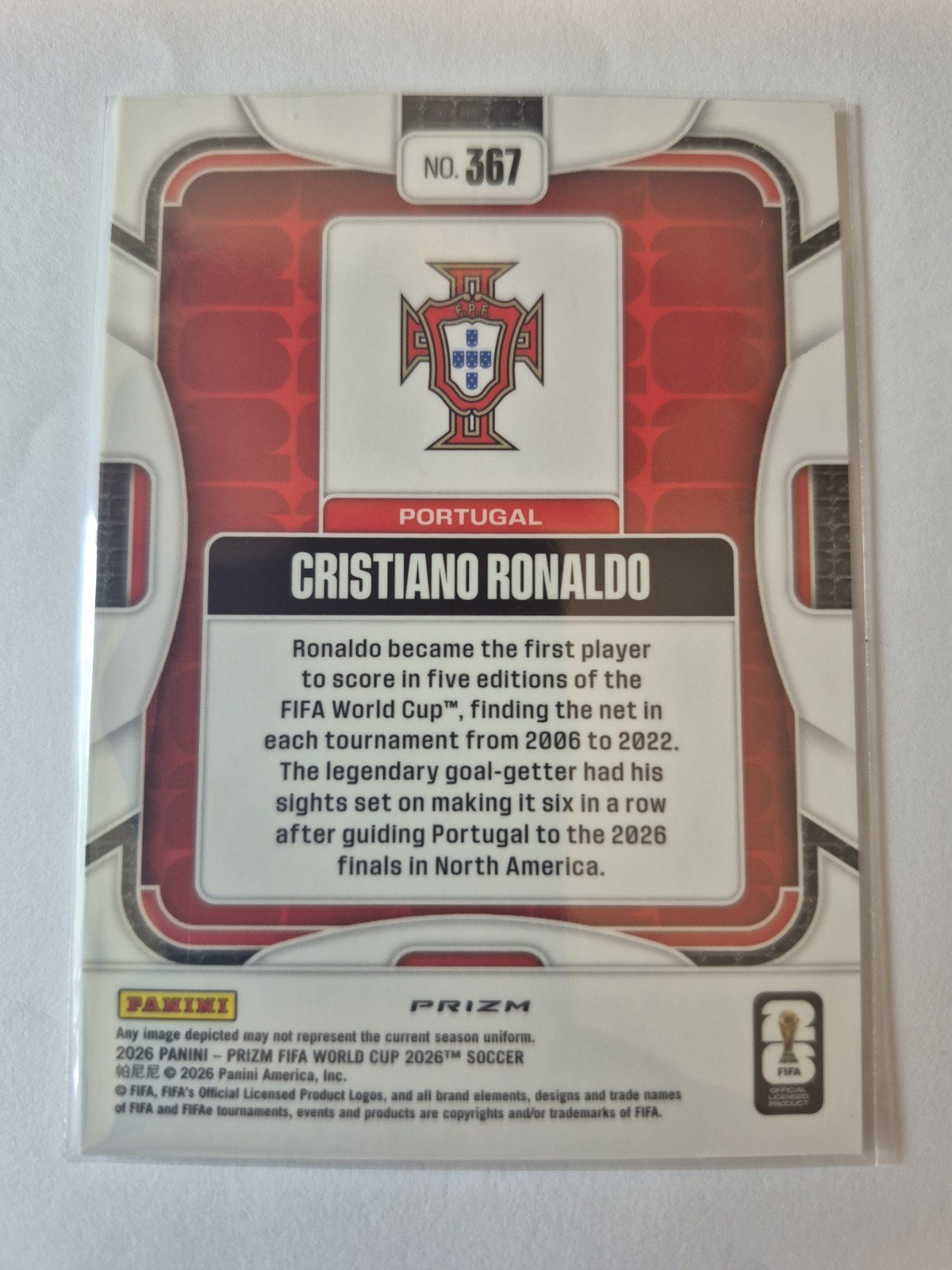 2026 Prizm FIFA World Cup - Cristiano Ronaldo True Silver view 2