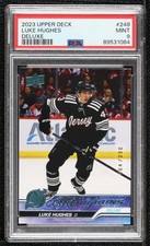 2023 Upper Deck Series 1 Young Guns Deluxe /250 Luke Hughes #248 PSA 9 MINT u0h