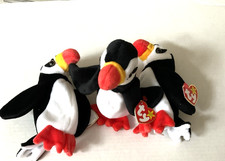 Ty Beanie Baby Puffer Lot of 3 The Puffin Bird Date of Birth November 3, 1997