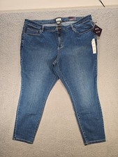 Ava  Viv Jeans Women's 26W Blue Dark Wash Stretch High Rise Ankle Skinny Jeans