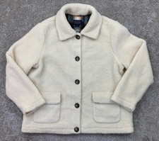 Pendleton Coat Women's Extra Large Ivory Berber Fleece Sherpa Teddy Comfy Cozy