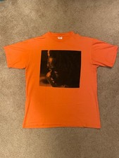 VINTAGE 2008 SUPREME MILES DAVIS COLLAB NEFERTITI ORANGE TEE MADE IN USA SIZE L