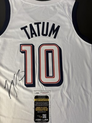 Jayson Tatum Signed 2024 Team USA Jersey Olympics Autograph JSA