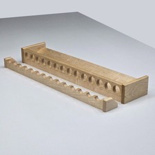 Custom Fishing Rod Rack, Solid Maple Wood  14 Rods, 30 Inches