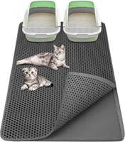 Katzenklo Matte 90X60 Cm Xxl Katzenstreu Matte, Eva Doppelte Schichte Waben Kat