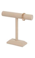 SSWBasics Medium - Khaki Faux Suede T-Bar Display