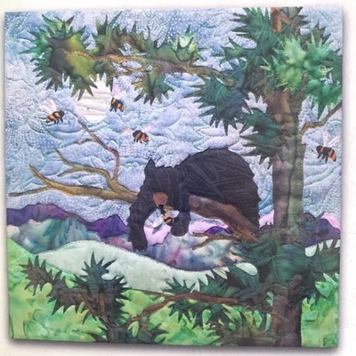 McKenna Ryan Out & About Quilt Block Pattern MISS-BEE-HIVING 12" x 12" - Image 1 of 4