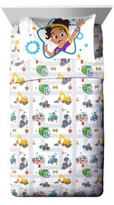 Kids Sheet Cartoon Set with Fitted, Flat Sheets  Pillow Cover - Ultra-Soft B...