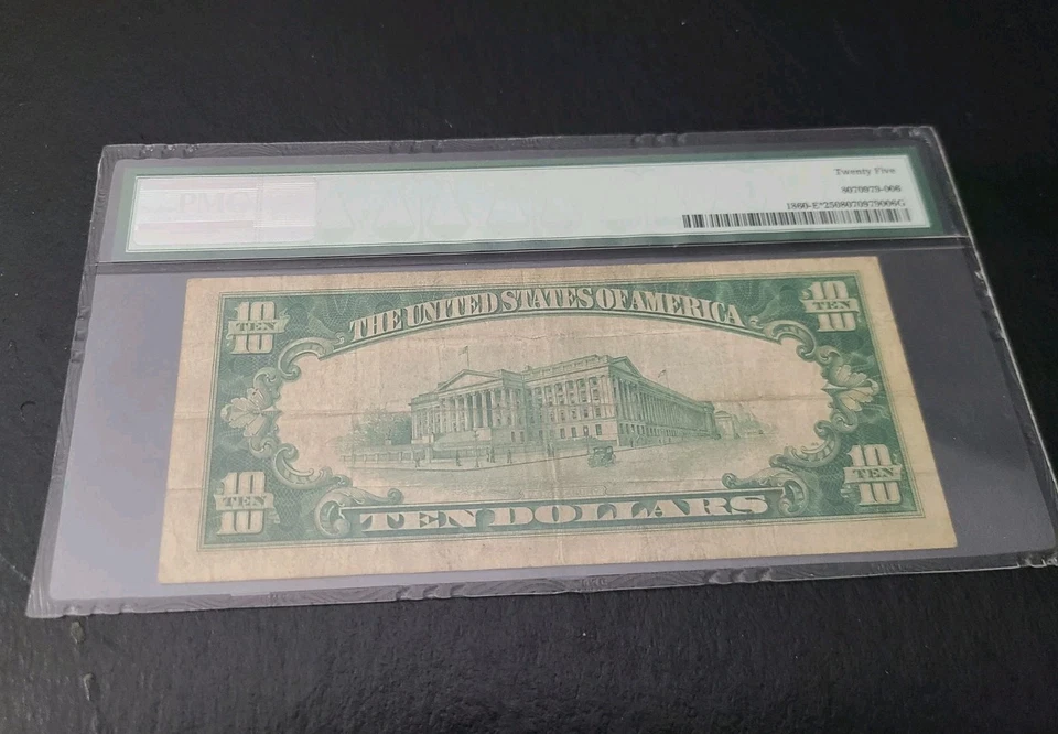 $10 1929 FRBN Richmond Fr.1860- E* PMG 25 - Image 2 of 2