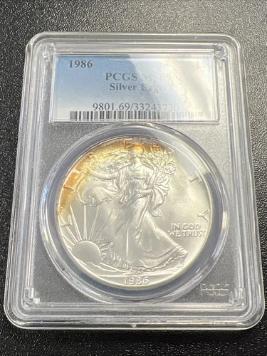 1986 American Silver Eagle $1 .999 - PCGS MS 69 / Beautiful Coin! - No Reserve!