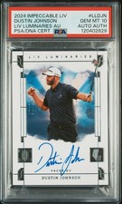 2024 Panini Impeccable LIV LIV Luminaries Autographs Dustin Johnson /25 PSA 10