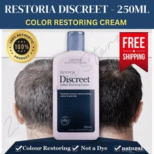 Restoria Original Discreet Unisex Hair Color Restoring Cream 250ml FREE SHIPPING