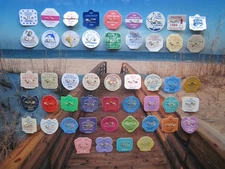 49  ORIGINAL  LONG  BEACH  TOWNSHIP NEW  JERSEY  SEASONAL  BEACH   BADGES/TAGS