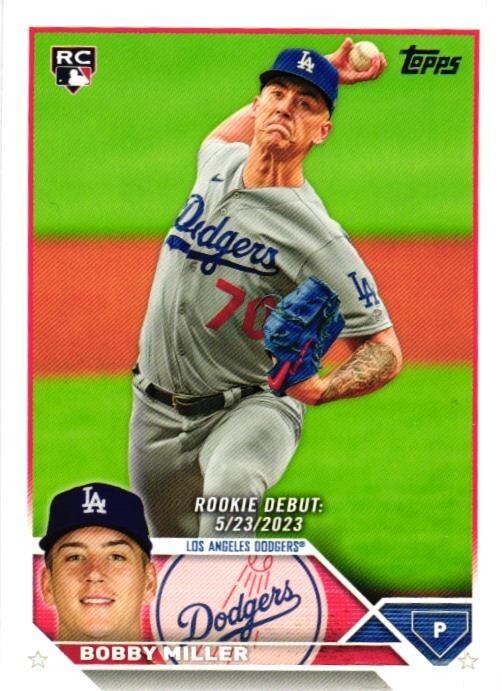 2023 TOPPS ROOKIE DEBUT BOBBY MILLER RC ROOKIE BASEBALL CARD