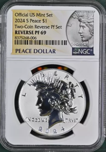 2024 S Peace Dollar  Reverse Proof  - NGC PF69