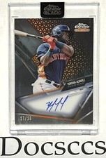 2021 Topps Chrome Black YORDAN ALVAREZ Encased Orange Refractor AUTO /25 CBA-YA 