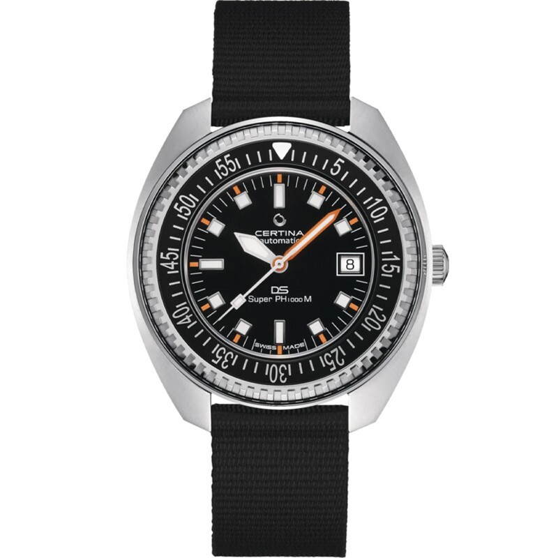 New Certina DS SUPER PH1000M Black Dial 43.5mm Men's Watch
