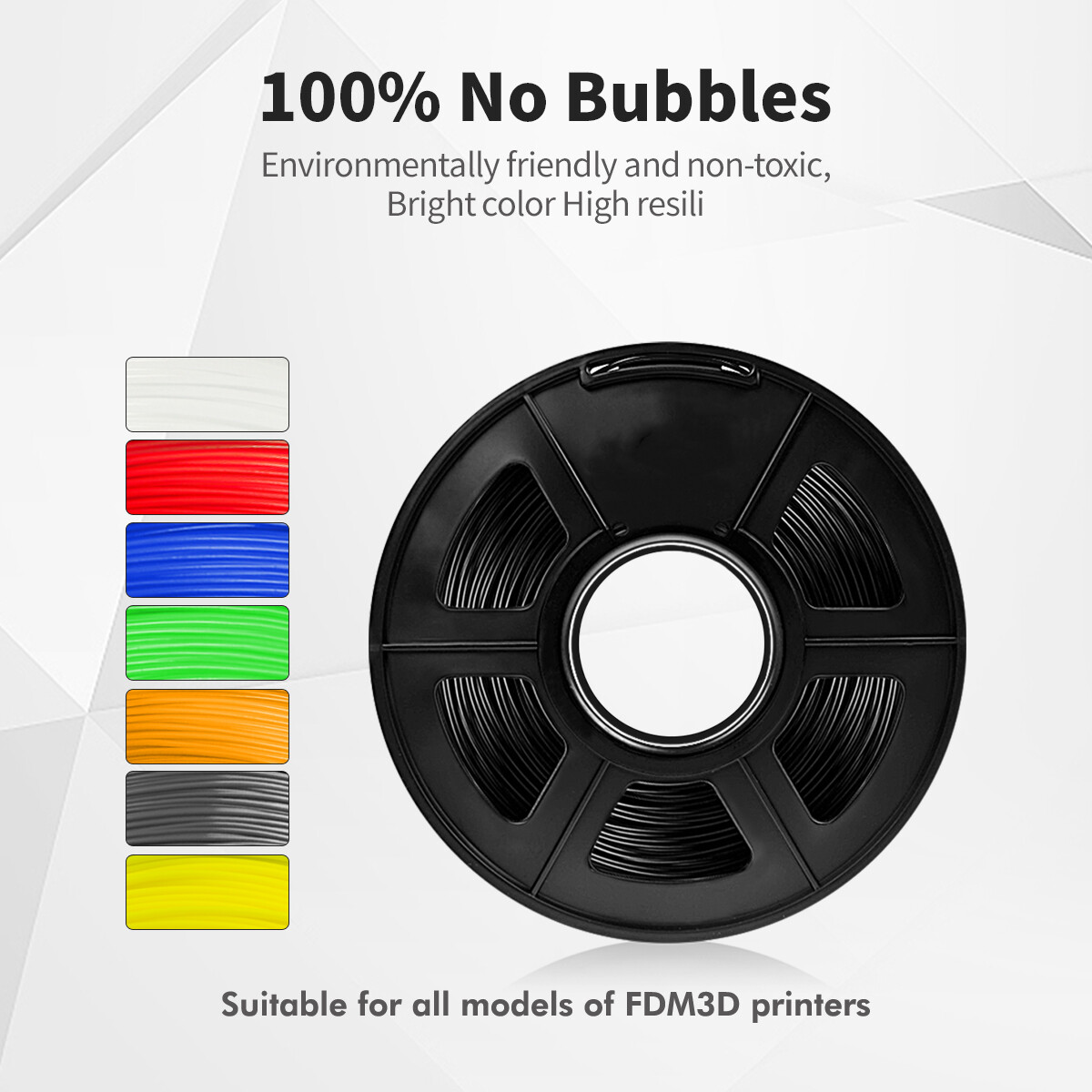 JAYO TPU 1,75mm Filament 95A 500G Roll FDM 3D Drucker Schwarz Hohe Elastizität - Bild 3