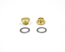 Pair Brass Fuel Level Sight Bowl Plugs Fits Holley Carburetor 4150 4500 4160