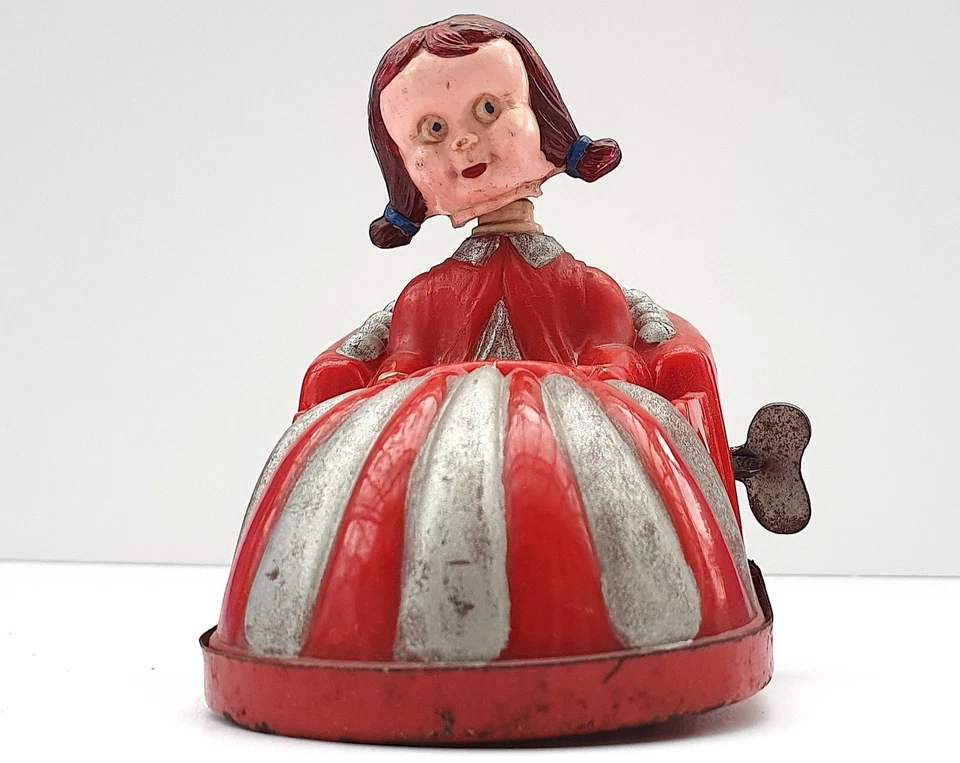 AUTO TAMPONNEUSE FÊTE FORAINE TÊTE MOBILE ANCIEN JOUET MÉCANIQUE FONCTIONNE - Photo 2/4