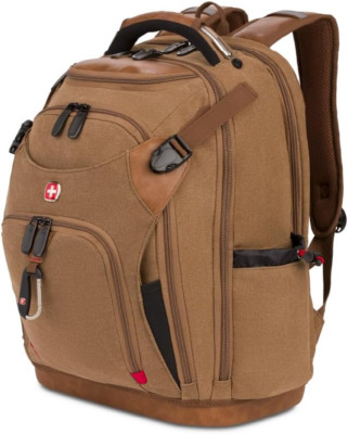 Tool Bag Backpack, Fits up to 17-Inch Laptop, Work Pack PRO, Brown Canvas