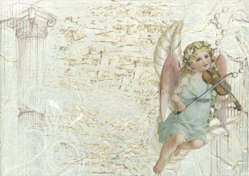 Angel Playing Violin | Vintage Poster | A1, A2, A3 - Picture 1 of 1
