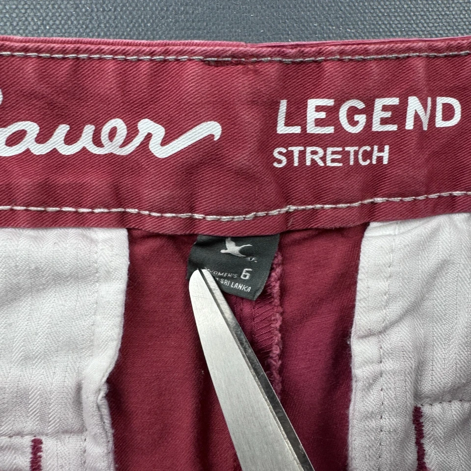 Pantalones Cortos Eddie Bauer Legend Lavado Para Mujer’s 10 Rojo Elastizado Ligeramente Curvilíneo Calce Foto 4 de 4