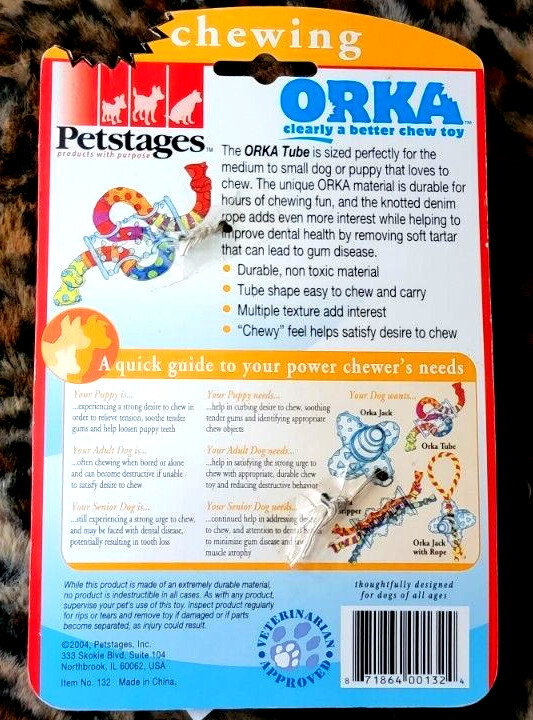 Petstages Dog Puppy Chew Toy sm or med dog..Hard to find... New!