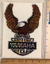 Vintage 1970s Large Yamaha Motorcycle Decal Bumper Sticker Prism Eagle
