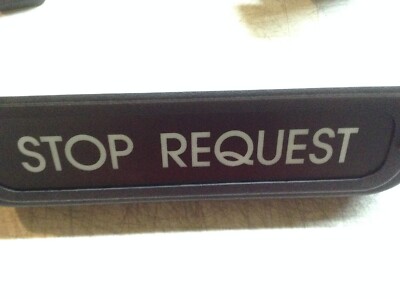 CHAMPION BUS BACKLIT STOP REQUEST LED SIGN ON/OFF CEILING MOUNT TRANSIT COACH