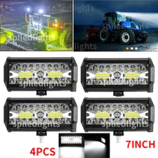 4PCS 7'' LED WORK LIGHTS fit Caterpillar Construction Equipment Forklift Tractor