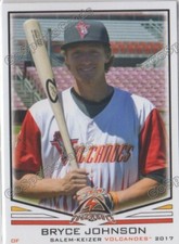 2017 Salem Keizer Volcanoes Bryce Johnson RC Rookie San Francisco Giants