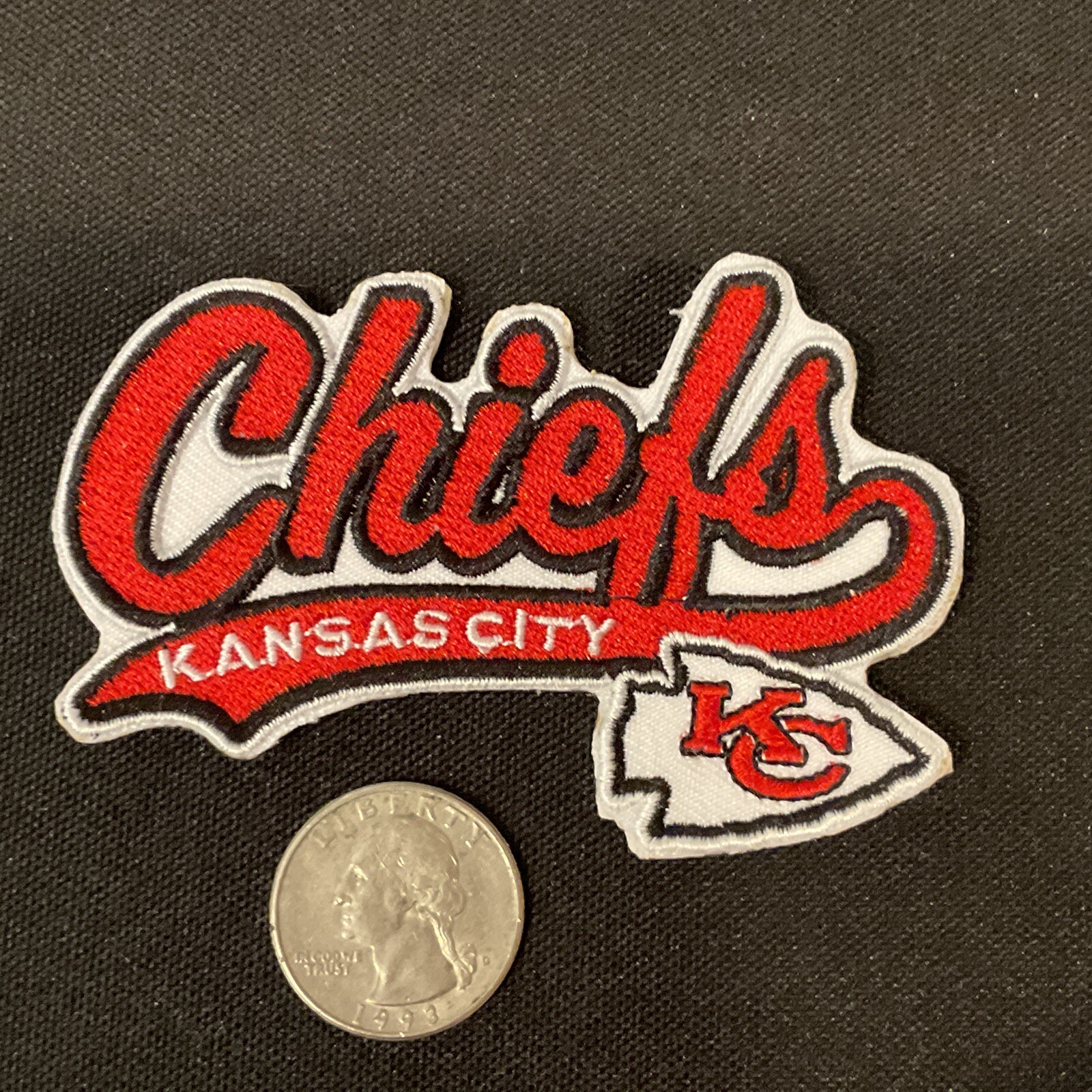 Kansas City Chiefs Vintage embroidered iron on PATCH 3” X 2.5” Falak